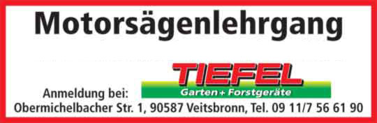 Motorsägenlehrgänge mit Zertifikaten in Fürth und Umgebung